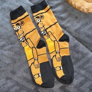 Character Design Men's Socks Black & brown five nights at Freddy’s adult OS New